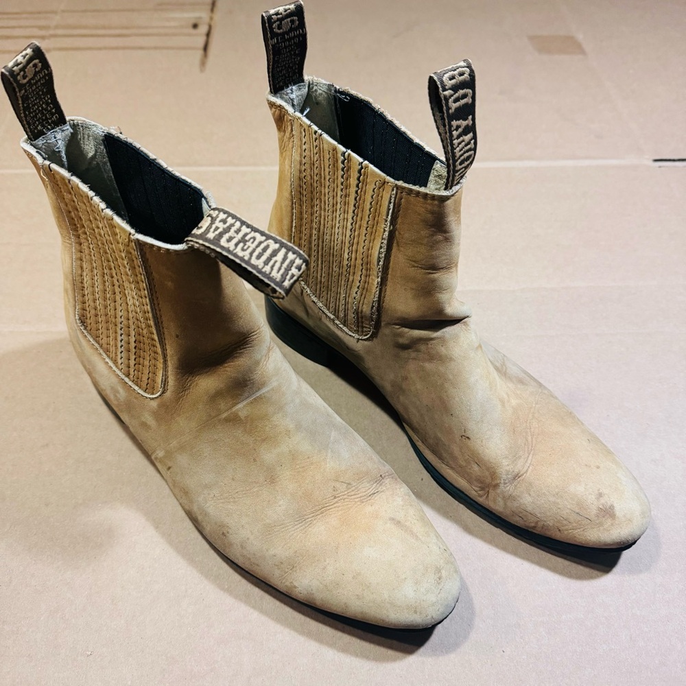 Tony D'Banderas boots Western Jodphur Pull On Men's Sz 10 Tan